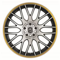 Alloy Wheels 18'' 4x100 / 4x108 Barracuda Karizzma Mattblack-polished / Color Trim gelb