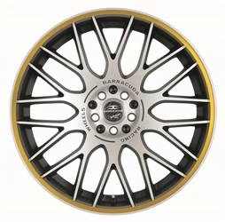 Felgi Aluminiowe 18'' 4x100 / 4x108 Barracuda Karizzma Mattblack-polished / Color Trim gelb