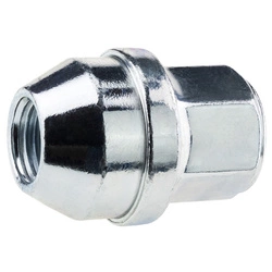 Wheel Nuts for Aluminium Wheels, Tesla Type – M14x1.5 / Zinc-Plated, Fixed Washer, Key Size 21 mm – Carbonado