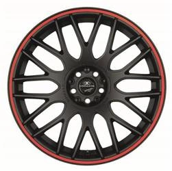 Alloy Wheels 18'' 5x110 / 5x120 Barracuda Karizzma Mattblack Puresports / Color Trim rot