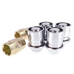 Nakrętki zabezpieczające do oryginalnych felg Ford (M12x1,5 / Подвижен ръкав / Szeroki Stożek) - Carbonado C-Block