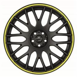 Alloy Wheels 18'' 5x110 / 5x120 Barracuda Karizzma Mattblack Puresports / Color Trim gelb